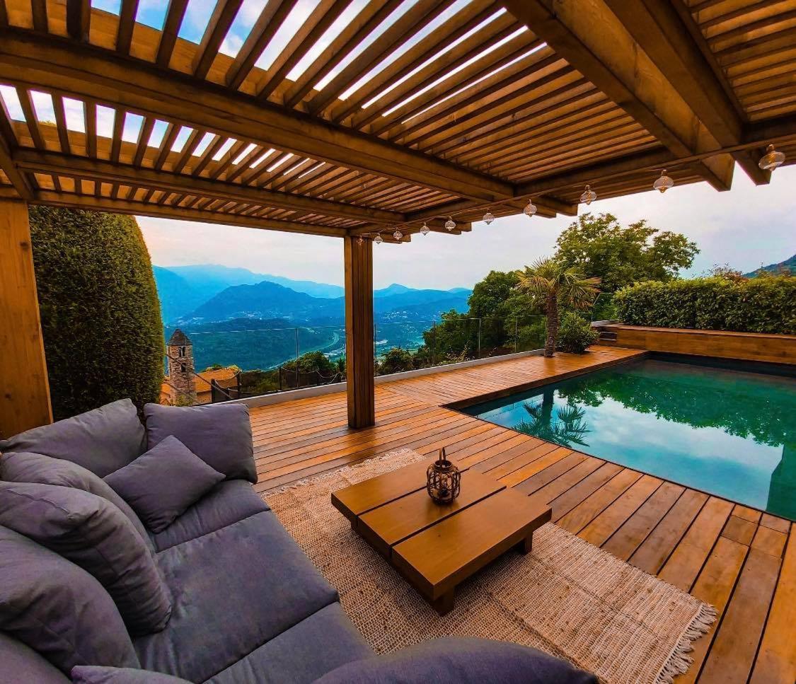 Family Suite With Garden And Amaizing View To Lugano กาเดอมาริโอ ภายนอก รูปภาพ